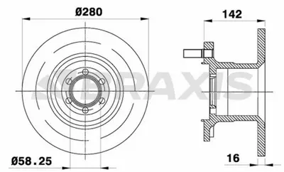 BRAXIS AD1057 On Fren Dısk Aynası Daıly Iı 2.5td GM 8584182