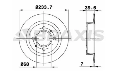 BRAXIS AE0535 Arka Fren Dısk Aynası Nıssan 100nx Almera Sunny GM 4320658Y02