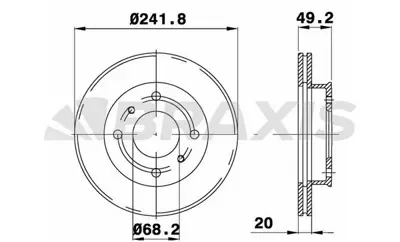 BRAXIS AE0587 On Fren Dıskı Aynası Havalı Nıssan Prımera P10 90-96 (242x4) GM 4020690J01