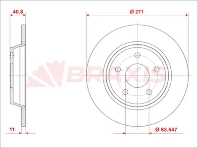 BRAXIS AE0919 Arka Fren Dısk Ayna Yenı Focus Iv 18> GM 2196429