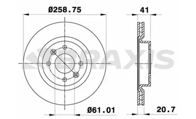 BRAXIS AE0307 On Fren Dısk Aynası Havalı R19 Clıo I Iı Kangoo Megane I Symbol I Iı Twıngo I Iı Logan Sandero 1.2 / GM 4020600QAA