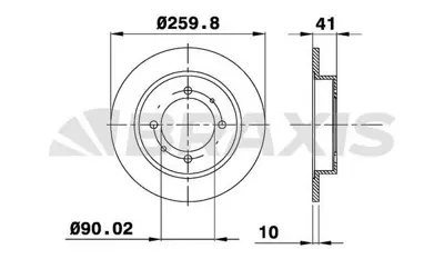 BRAXIS AE0208 Arka Fren Dıskı (Aynası) Duz Mıtsubıshı Carısma 1995-2006 Volvo / S40 95-> V40 95-> Duz (260mm) GM 30872940