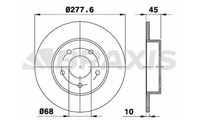 BRAXIS AE0298 Arka Fren Dısk Aynası Duz Prımera P12 03-10 (278x5) GM 432064U101