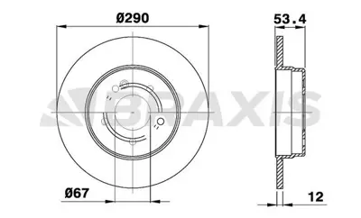 BRAXIS AE0375 Fren Dıskı Arka E-Class W210 96>02 S210 97>03 GM 2104230512