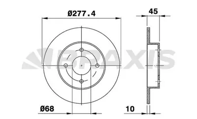 BRAXIS AE0420 Arka Fren Dısk Aynası Duz Nıssan Prımera (P11) 1.6 2.0 96-02 (278x4) GM 4320699J04