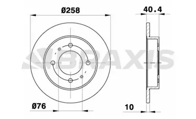 BRAXIS AE0464 Arka Fren Dısk Aynası Hyundaı Elantra 1.6 1.8 2.0 00-06 Lantra 90-95 258x4 GM 5841129300