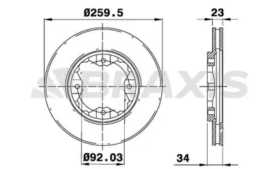 BRAXIS AE0423 On Fren Aynası Havalı Honda Accord 90-98 Cıvıc 95-01 (260x4)  GM 45251SM4000