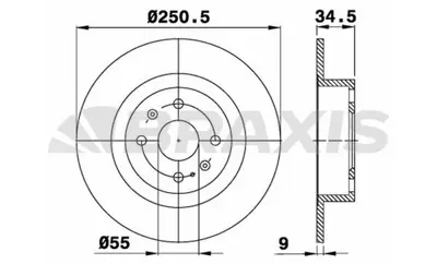 BRAXIS AE0472 Arka Fren Dısk Aynası Mazda 323 Mx3 Mx5 1.8ı GM BB4C26251C