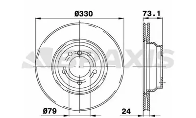 BRAXIS AD0218 Fren Dıskı On Havalı Bmw E81 E82 E87 E88 E90 E91 E92 E93  X1 E84 GM 34116764645