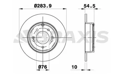 BRAXIS AE0675 Arka Fren Dısk Aynası Sonata V 2.0 Vvtı / 2.0 Crdı / 2.4 / 3.3 05> Sonata Vı 2.4 09> GM 584113K110