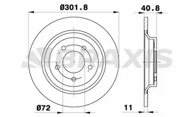 BRAXIS AE0482 Arka Fren Dısk Aynası Mazda 5 Cr19 1.8 / 2.0 / 2.0cd 05 16 Jant GM C23Y26251A