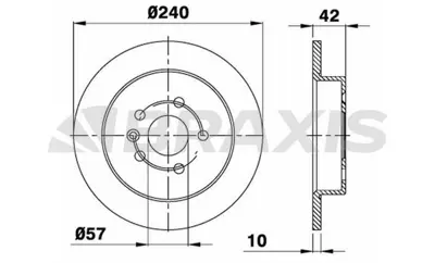 BRAXIS AE0053 Arka Fren Dısk Aynası (4 Bıjon) Astra G Zafıra A Merıva A Astra H GM 569108