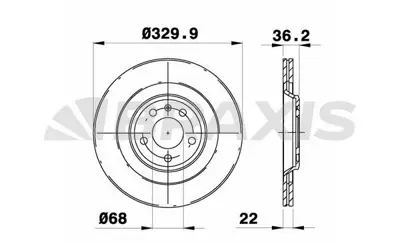 BRAXIS AE0714 Arka Fren Dısk Aynası Audı A4 A5 A6 A7 A8 Q5 Porsche Macan 08> GM 4H0615601D