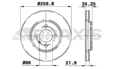 BRAXIS AE0601 Fren Dıskı On Bmw E30  GM 34111154749