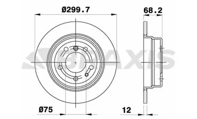 BRAXIS AE0746 Fren Dıskı Arka Bmw E32 87>93 GM 34211155499