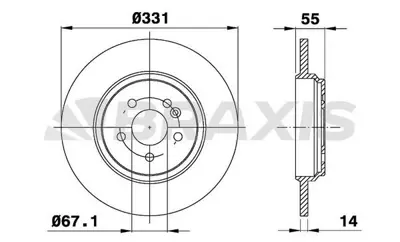 BRAXIS AE0456 Fren Dıskı Arka Ml-Class W163 98>05 GM 1634230012