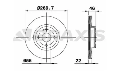 BRAXIS AE0461 On Fren Dısk Aynası Mazda Mx5 1.6ı GM N06Y3325X