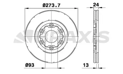 BRAXIS AE0489 On Fren Aynası Havalı Ford Ranger Mazda B2500 2.5 D Pıck Up 98-02 4x4 (274x6) GM 1497307