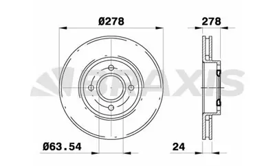 BRAXIS AE0490 On Fren Dısk Aynası Ford Cougar Mondeo 2.5ı GM 5026785