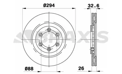 BRAXIS AE0492 On Fren Dısk Aynası Ssangyong Rexton Iı 3.2ı GM 4144108030