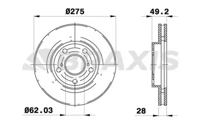 BRAXIS AE0507 On Fren Aynası Havalı Toyota Lexus Es 90-97 Avensıs Verso 00-09 Camry 90-96 Prevıa 00-06 (275x5) GM 4351233040