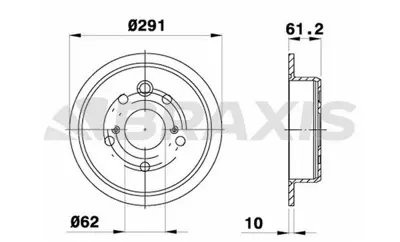 BRAXIS AE0612 Arka Fren Dısk Aynası Lexus Is 220d 250 2.2d4 D GM 4243130280