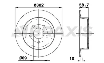 BRAXIS AE0629 Arka Fren Dısk Aynası Mıtsubıshı Grandıs 2.0dı D GM MR955407