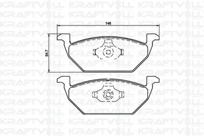 KRAFTVOLL 07010014 Fren Balatası On Golf Iv 97> Bora 98> Polo V 09> Polo Iv 01> Jetta Iv 10> Beetle 11> Up 11> Lt28-35 