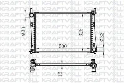 KRAFTVOLL 08040006 Motor Su Radyatoru Fıesta V Fusıon 01>08 1,25 1,4 16v / 1,6 16v Mazda Iı 1,4 16v / 1,6 16v 02 > Braz