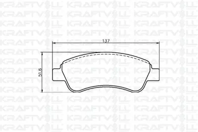 KRAFTVOLL 07010030 Fren Balatası On Berlıngo Iı Partner Iı P1007 C2 C3 Iı C4 Xsara Pıcasso P207 C3 Iıı Ds3 C3 Pıcasso P