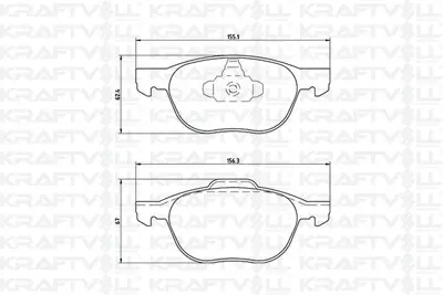 KRAFTVOLL 07010033 On Fren Balatası Mazda 3 03> Mazda 3 09> Mazda 5 05> Mazda 5 10> Focus Iı 04 /> Focus Iı C Max 04>07