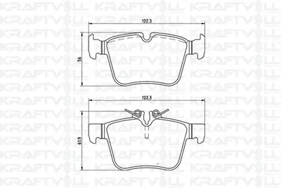 KRAFTVOLL 07010069 Fren Balatası Arka C-Class W205 14> S205 14> C205 15> A205 16>