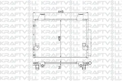 KRAFTVOLL 08060003 Klima Radyatoru Toyota Hılux 2.5 3.0 2005-> (545×340×16)