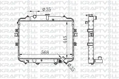 KRAFTVOLL 08040012 Motor Su Radyatoru H100 Kamyonet 2004> (445x580x26)