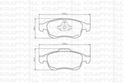 KRAFTVOLL 07010053 On Fren Balatası Fluence 08> Duster 10> Dokker 12> Megane Iıı 08> Scenıc Iıı 09> 1.5 Dcı 1.6 16v 2.0
