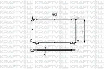 KRAFTVOLL 08060014 Klima Radyatoru (Kondanser) Honda Cr-V 2,0ı 16v 02-06