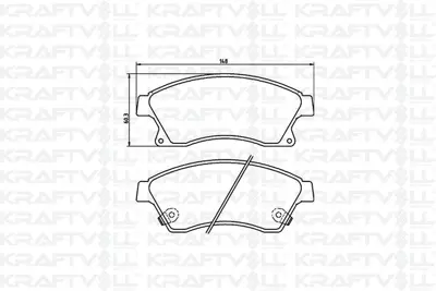 KRAFTVOLL 07010055 On Fren Balatası 16 Inch Astra J Cruze Zafıra C Mokka