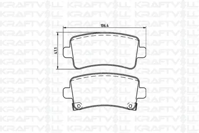 KRAFTVOLL 07010050 Fren Balatası Arka Insıgnıa A 17" 09 > 17