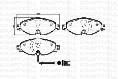KRAFTVOLL 07010062 On Fren Balatası A3 Golf Vıı Leon Octavıa 1,2 1,4 1,8tfsı 1,6 2,0tdı 12>