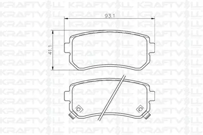 KRAFTVOLL 07010102 Arka Fren Balatası Hyundaı Accent Era 06-> / I20 08-15 / I30 07-12 / Ix20 10-> / Ix35 10-> / Sonata 