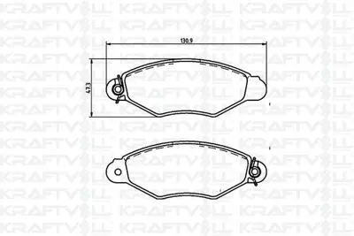 KRAFTVOLL 07010011 Fren Balatası On Kangoo 1.9d Kangoo 1.5dcı Xsara 1.4 1.5 P206