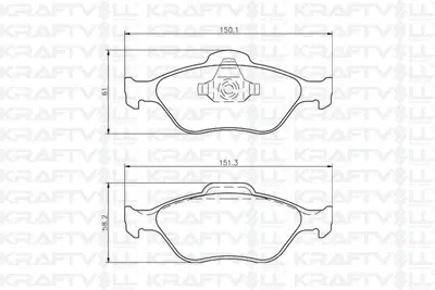 KRAFTVOLL 07010116 On Fren Balatası Fıesta Iv / V 95>08 Fusıon 02>12 Ka 1.6 03>08 Mazda 121 Iıı 03> Abslı