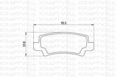 KRAFTVOLL 07010082 Arka Fren Balatası Toyota Corolla 1.4 1.6 Vvtı Benzınlı 2003-2007