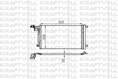 KRAFTVOLL 08060185 Klima Radyatoru Kondanser Polo Audı A1 1,0 / 1,2 / 1,4 / 2,0tfsı 1,4benz / 1,6tdı 09> (615×334×16)