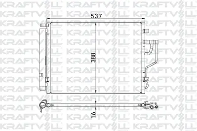 KRAFTVOLL 08060065 Klima Radyatoru (Kondanser) Sportage / Ix35 10-> ( 538×383×16 )