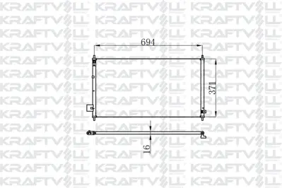 KRAFTVOLL 08060019 Klima Radyatoru (Kondanser) Cıty 1,3ı 03-> 714×368×16