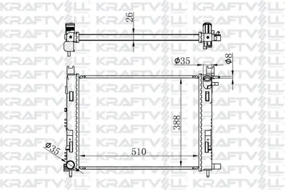 KRAFTVOLL 08040027 Motor Radyator Clıo Iv 12> Captur 13> Sandero Iı 12>lodgy 12> Dokker 12> 0.9 Tce  1.2tce / 1.5dcı / 