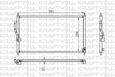 KRAFTVOLL 08060013 Klima Radyatoru Honda Crv 1996 2001 (581×366×16)