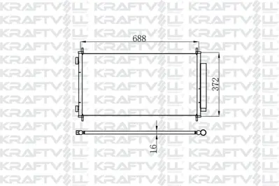 KRAFTVOLL 08060015 Klima Radyatoru Honda Crv Iıı 2.0 2.4 2007> (705×364×16)