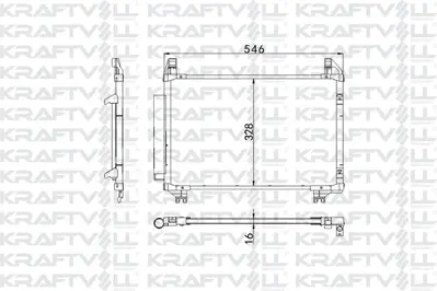 KRAFTVOLL 08060189 Klima Radyatoru (Kondanser) Yarıs 06-> Benzınlı ( 550×338×16 )